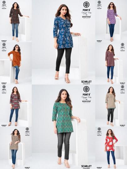 Deeptex scarlet vol-8 wholesale kurti with coat